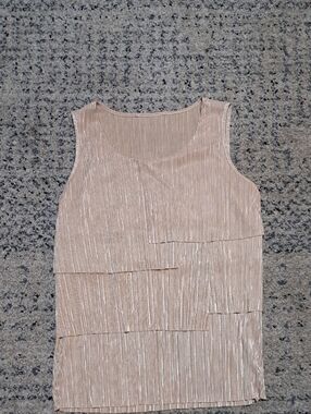 Source Unknown Pleated Sleeveless Tank Top